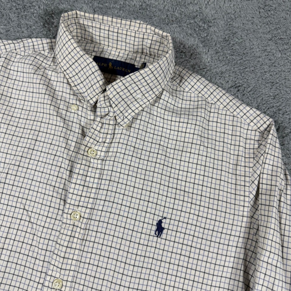 Polo Ralph Lauren Button Down Shirt Mens Large Multicolor Plaid Dress Casua Pony